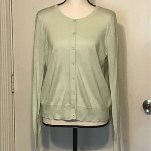 Size large, mint green Cardigan sweater